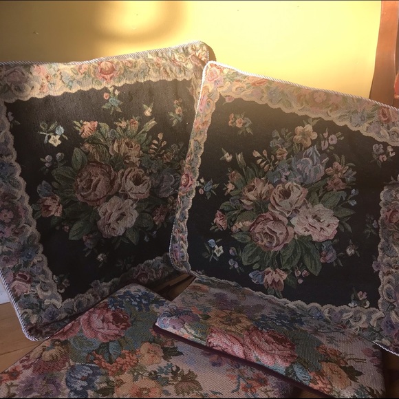 Set of 4 cushions | decorative pillows | floral - Picture 1 of 3